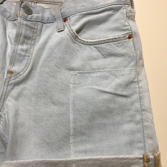 Levi's 501 CT Cuffed Light Wash Jean Shorts - Picture 5 of 15